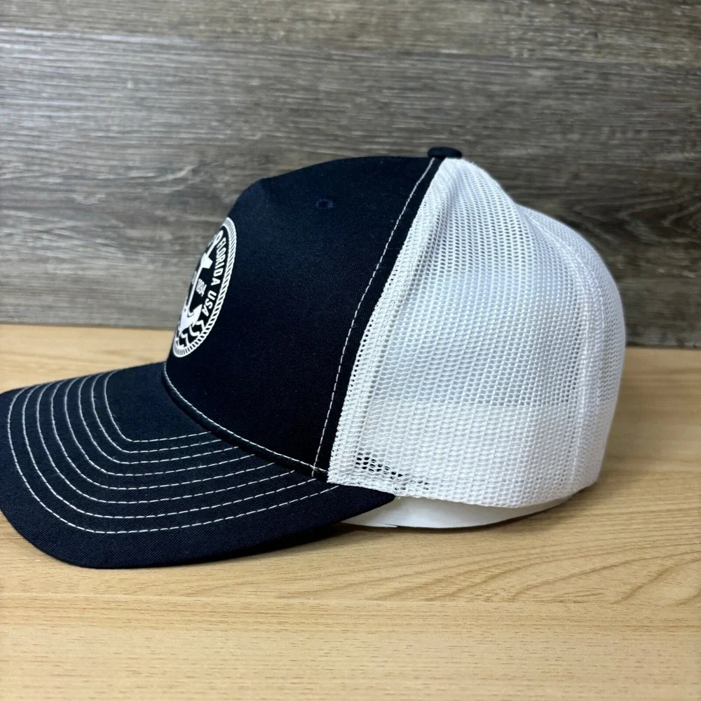Palm Beach‎ Hat Cap Snap Back Blue Florida Beach Fishing Anchor Richardson